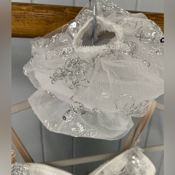 Costume Gallery White & Silver Long Romantic Tutu Dance Costume - Picture 3 of 4